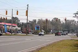 Wrightsboro Plaza at the center of Wrightsboro