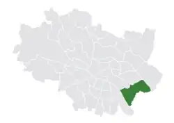 Location of Księże within Wrocław