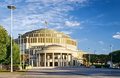 Large concrete dome with an open space in front