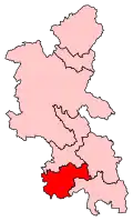 A small-to-medium-sized constituency, situated in the southwest of the county.