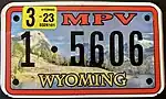 Wyoming MPV Plate 1·5606