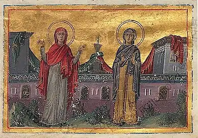 Saints Xanthippe and Polyxena, of Spain.