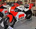 The Marlboro Yamaha YZR500, ridden by Wayne Rainey in the 1992 season on display.