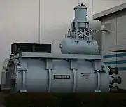 A MHD thruster from the boat, at the Ship Science Museum in Tokyo