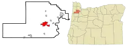 Location in Oregon