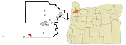 Location in Oregon