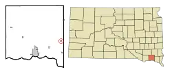 Location in Yankton County and the state of South Dakota