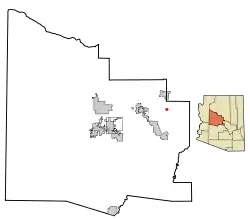 Location in Yavapai County and the state of Arizona