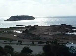 Shadowy photograph of Yeronisos Island