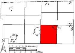 Location of York Township in Fulton County