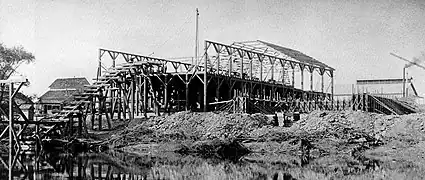 Mill under construction.