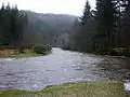 River Ystwyth in spate at Hafod