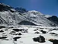 Yamthan valley covered with snow