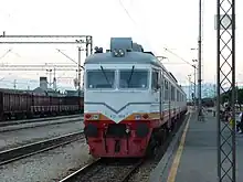 ŽS series 412/416 EMU of ŽPCG in new livery in Podgorica station.