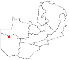 Location of Lukulu in Zambia