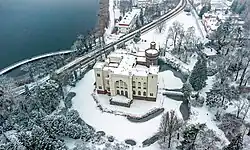 Castle in Kórnik (Arboretum) in winter, about 11 mi east of Poznań.