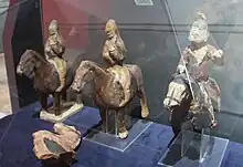 Statuettes of horsemen from the tomb.