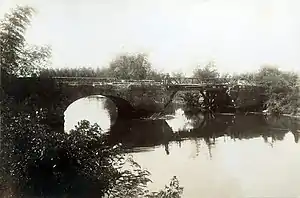 The repaired bridge in 1899 after the Battle of Zapote River