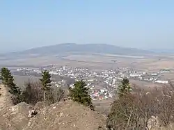 A view of the village of Zborov from the castle (March 2012)