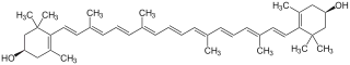 Structural formula of zeaxanthin