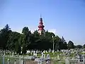 Church and cemetery in Zemplínska Široká