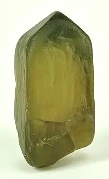 Unusual olive-green zircon