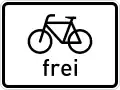 RadfahrerBicycles permitted