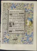 Leaf from a Book of Hours; c. 1460; ink, tempera and gold on vellum; leaf: 19.7 x 14.3 cm; Cleveland Museum of Art