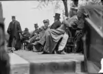 Dignitaries sitting on the ceremony's dais