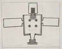 Ground plan of the temple after Ippolito Rosellini, 1832