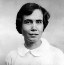 Black and white photograph of Dr. Sonja Buckley