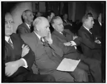 Library of Congress photograph depicting Eugene Grace at a congressional hearing