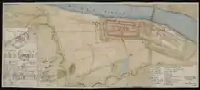 Map and plans of Malbork castle made in 1629 during the Swedish occupation.