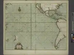 Map of the Pacific Ocean during European Exploration, circa 1702–1707