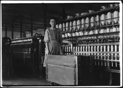 Adrienne Pagnette, illiterate adolescent French girl. Winchendon, Mass. Lewis Hine 1911