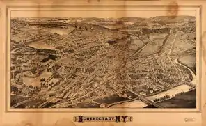 Schenectady, New York signed Lyth ? At bottom left.and Burleigh Del bottom right