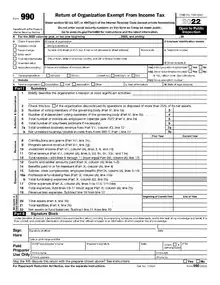 First page of Form 990