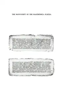 Manuscript of the Maharashtra Purana