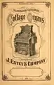 Illustrated Catalogue of Cottage Organs, J. Estey & Company, Vermont, 1875