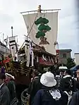 Shoho Maru float at Ubagami Grand Shrine procession festival in Esashi Town, Hokkaido