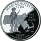 Massachusetts quarter dollar coin