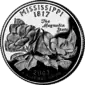 Mississippi quarter dollar coin