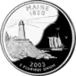 Maine quarter dollar coin