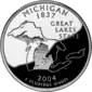 Michigan quarter dollar coin