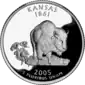 Kansas quarter dollar coin