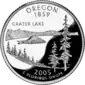 Oregon quarter dollar coin