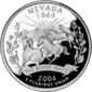 Nevada quarter dollar coin