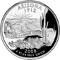 Arizona quarter dollar coin