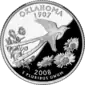 Oklahoma quarter dollar coin