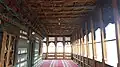 Intricate wood carving on the Chaqchan Mosque.